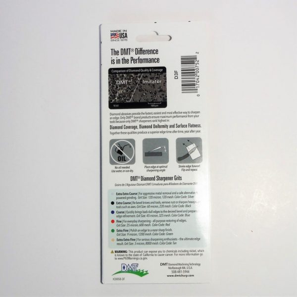 DMT DiaSharp sharpening stone, fine, D3F