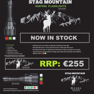 STAG MOUNTAIN TRI-LED R/W/G Gun Light