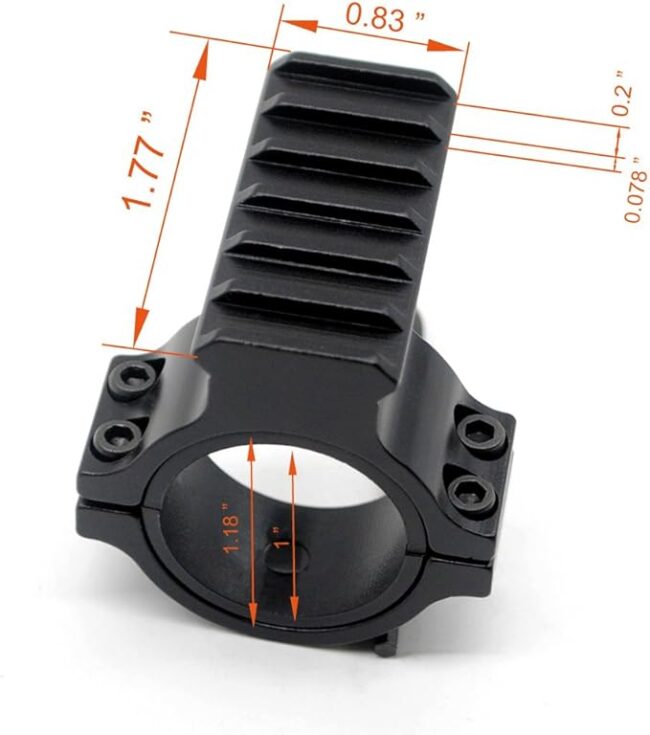Scope Mount 25.4mm & 30mm Ring Adapter with 20mm Weaver Picatinny Rail