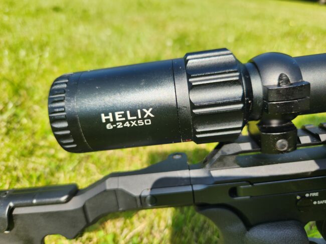 10976 AirMaks Katran L .22 Air-Rifle and Element Optics Helix Scope