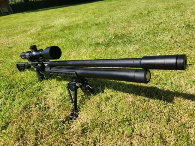 10977 AirMaks Katran L .22 Air-Rifle and Element Optics Helix Scope