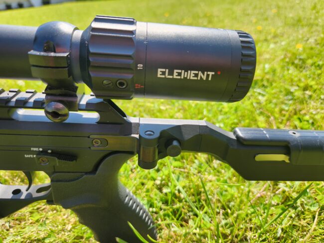 10978 AirMaks Katran L .22 Air-Rifle and Element Optics Helix Scope