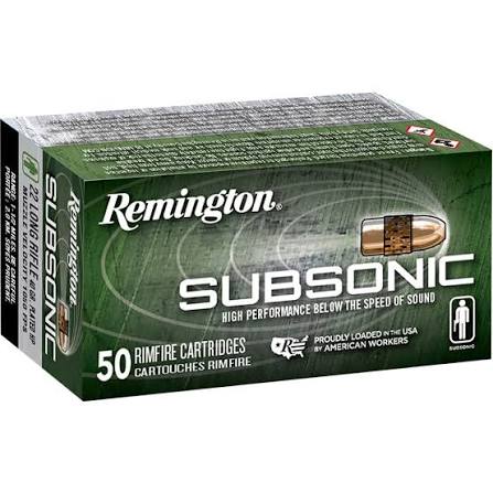 Remington .22LR 40GR Subsonic Plated HP